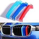 TOPGRIL M-Colored Stripe Grille Insert Trims M Sport M-Performance Grille Insert Trim Strips For 2013-2018 BMW F30 F31 3 Series 316i 318i 320i 328i 330i 335i 340i (8-Beams ONLY, Not for 11 Beams)