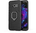 Glaslux Armor Shockproof Soft TPU and Hard PC Back Cover Case with Ring Holder for Samsung Galaxy S8 Plus - Armor Black