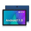 weelikeit Tablet 10 Pulgadas, Android 11 Tableta con WiFi 6, 3GB RAM + 32GB ROM Tablet PC, Quad-Core Processor/Certificación GMS/ 5MP+8MP Camera/Bluetooth 5.0/con Stylus(Azul)
