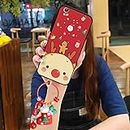 Lulumi-Phone Case for VIVO Y51/Y51L, Dirt-Resistant Pendant Waterproof Christmas Cartoon Back Cover Anti-Knock Creative Milu Deer Bell Cute Soft case Father Christmas TPU