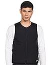 Nike Men's Solid Classic Fit Vest (CU5394-010_Black/Reflective SILV Medium)