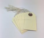 Manila Brown Buff Strung Tie On Tag Labels Retail Luggage Tags with String