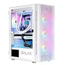 Galax (Rev-06W) Revolution 06 White with 4 RGB Fans Preinstalled, Mid Tower ATX Gaming Cabinet/Computer Case, Tempered Glass Side Panel
