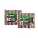 Homefire Eco Firelogs for Wood Burners, Open Fires, Multi-fuel Stoves, 5 Logs (2 Packs)
