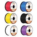 Iron Forge Cable 12 Gauge Primary Automotive Wire - 6 Roll Bulk Assortment Pack - 12 AWG Auto Wires - 100 Ft Copper Clad Aluminum Wire per Roll