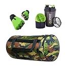 MK Leatheritte Gym Bag Combo for Men ll Gym Bag,Gym Glove,Gym Shaker ll Gym kit for Men and Women ll Gym Bag Gym & Fitnees (Green, Green,Green)