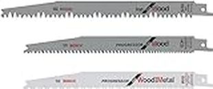 Bosch Accessories 3-Piece Reciprocating Saw Blade Set (for Wood, Metal, Accessories for Recip Saws)