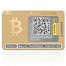 Ballet Real Bitcoin, Gold Edition - The Easiest Crypto Cold Storage Card, Cryptocurrency Hardware Wallet with Multicurrency and NFT Support (Single)