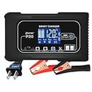 20-Amp Smart Battery Charger,12V/20A and 24V/10A.Lithium,Lifepo4,Lead-Acid(AGM/Gel/SLA..) Car Battery Charger,Trickle Charger, Maintainer/Pulse Repair Charger,for Car ,Boat,Motorcycle, Lawn Mower