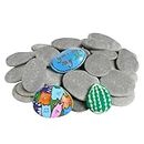 Simetufy 35 Pcs Large Painting Rocks, River Rocks for Painting, 2"-3" Flat Rocks for DIY Arts, Hand Selected Smooth Stones for DIY Crafts