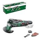 Bosch Home & Garden 18V Cordless Oscillating Multitool Without Battery, Variable Speed, LED, Quick Change, Includes 2 x Blades Sanding Set & Depth Stop (AdvancedMulti 18 LI)
