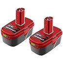 EICHXO 2 Pack 19.2V 5.0Ah Lithium C3 Replacement Battery Compatible with Craftsman 19.2 Volt C3 XCP Battery 130279005 130235030 11375 11376 11045 1323903 130211004