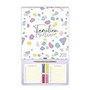 Trötsch Familienkalender Familienplaner mit Stift 2023: Wandkalender mit Notizblock und Klebezettel