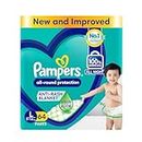 Pampers All round Protection Pants Style Baby Diapers, Large (L) Size, 64 Count, Anti Rash Blanket, Lotion with Aloe Vera, 9-14kg Diapers