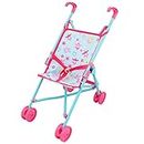 DOLLSWORLD from Peterkin | Pink & Blue Doll's Stroller | Foldable stroller with easy-grip handles, suitable for dolls up to 56cm | Dolls & Accessories | Ages 3+