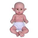 Farious 42CM Realistic Full Silicone Baby Doll,Lifelike Reborn Baby Dolls, Toy, and Collectible.Bald Girl 016