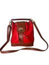 Dooney And Burke Vintage  1990 All Weather Leather Drawstring Red Purse