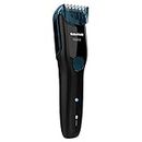 Taurus Hubble Electric Beard Trimmer with or Without Cable, Shaver, Wet and Dry Application, Autonomy 90 Minutes, Quick Charge, 6-Stage Comb, Various Accessories, Ergonomic, Black