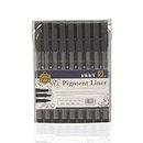 iCraft Technical Pen | Professional Pigment Fineliner - (Black), Set of 9, Standard, Icraft-Pliner9