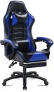 Ergonomic Leather Video Gaming Chair Wide For Heavy People W/ Footrest *NEW*