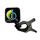 KLIQ UberTuner-Max - Rechargable Professional Clip-On Tuner for All Instruments -with Ocatve Indicator (multi-key modes) - with Guitar, Ukulele, Violin, Bass & Chromatic Tuning Modes