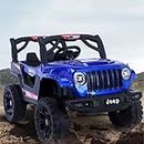 SHAKYA WORLD UTV-MX Solid 12v Rechargeable Battery Operated Off Roader Ride on Jeep for Kids, 1 to 4 Year, Blue