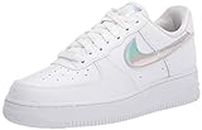 Nike WMNS Air Force 1 '07, Women's Basketball Shoes, White Silver, 9 UK