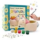 Craftopedia Paint Your Own Unicorn Planter Kit | DIY Art and Craft Eco-Friendly Ceramic Activity Kit Gift Set for Kids, Age 5,6,7+ (Paper Weight, Crayon Stand) (Unicorn)