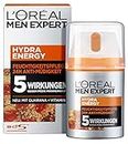 L'Oréal Men Expert Hydra Energy Feuchtigkeitspflege, müde/normale Männerhaut, Anti-Müdigkeit, Vitamin C und Guarana (2 x 50 ml)