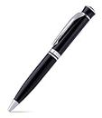 Amazon Basics Ballpoint Pen with Case for Office, Home and Gifting (Black Body, Blue Ink)