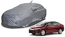 AutoFurnish ARIL Car Cover - Honda City i-DTEC (2014-2018) | Full Elastic Bottom and Mirror | Water, Dust and Heat Protection | 190T Taffeta | Triple-Stitched | Antenna Pocket | Stylish Car Accessories (Grey)