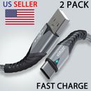 2 Pack USB C Fast Charger Cable for Samsung S23 S22 S21 S20 S10 Note 20 A32 A53