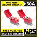 2 x 30A Circuit Breaker 12V Stud Type Auto Automatic Reset AMP Dual Battery Fuse