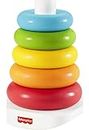 Fisher-Price Baby Stacking Toy Rock-a-Stack Rings with Roly-Poly Base for Ages 6+ Months, Made with Plant-Based Materials