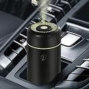 Lotvic Car Essential Oil Diffuser, 100ML Car Mini Humidifier, Car Aromatherapy Diffuser with 7-LED Color Changing Light, Portable Car Air Fresheners, USB Mini Humidifier for Car, Office, Home (Black)