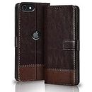TheGiftKart iPhone SE 2020 / iPhone SE 2022 Flip Back Cover Case | Dual-Color Leather Finish | Inbuilt Stand & Pockets | Wallet Style Flip Back Case for iPhone SE 2020 / SE 2022 (Coffee & Brown)
