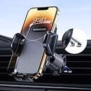 【2024 New Generation】Miracase Car Phone Holder, Air Vent Car Phone Mount 【Upgraded Double Metal Hook】360 Degree Adjustable Compatible with iPhone/Samsung/Nokia and All 4.0"-7.0" Smartphones