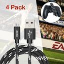 4 PacK Rugged FAST CHARGER Micro USB Cable Cord for PlayStation 4 PS4 Controller