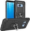 SkyTree Polycarbonate Case Compatible for Samsung Galaxy S8, Shockproof Heavy Duty Dazzle with Kickstand Protective Back Cover for Samsung Galaxy S8