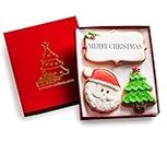 Christmas Cookies, Hand Decorated Vanilla Sugar Cookies, Christmas Gift Basket, Gourmet Holiday Food Gift Box, Christmas Gifts, For Women, Him, Her, Office, Corporate, Employee, 3 Count Custom Cookies