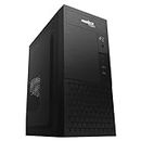 FRONTECH Grid Silver Series Cabinet/Computer Case with HD Audio | ATX/Mini ATX Compatible | 2 x Front USB | Ideal for Home/Office/Gaming (FT 4316, Black)
