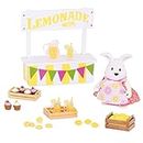 Li’l Woodzeez 25-teilig Hase mit Limonadenstand weiche Tierfigur und Zubehör – Tiere im Set, Zitronen, Cupcakes, Kleidung – Spielzeug für Kinder ab 3 Jahren