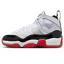 NIKE Jumpman Two Trey GS Great School Trainers Sneakers Fashion Shoes DQ8431 (White/Gym Red/Black 106) Size UK6 (EU39)