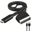 Portable HDMI To Scart Converter with Cable Video Audio Adapter For HD TV