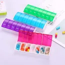 7 tage Pro Woche Pill Organizer Tablet Pille Lagerung Box Kunststoff Medizin Box Splitter Tragbare