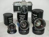 Appareil argentique Canon EX EE + rare  tous les compléments optiques