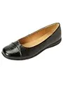 Comfortview Women's Wide Width The Fay Slip On Flat Shoes - 10 1/2W, Black