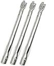 ADJUSTABURNER Gas Grill Burner Universal Stainless Steel Tube (Pack of 3) Extends from 14" to 19" BBQ Replacement Parts for Nexgrill, Brinkmann, Dyna-Glo, and Most Gas Grill Models