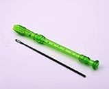 Blueberry R-52 Descant Soprano Recorder German style C Key 8 Holes Music Recorder Instrument Suitable for School Ensembles | Home Practice | Music Classes Recorder With Cleaning Rod (Green)
