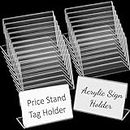 CPI Mini Acrylic Sign Price Stand Name Card Tag Holder for Supermarket Office, Shop Restaurant, Horizontal Display Stand Pack of 30 pcs, 3.5X2.5 Inch